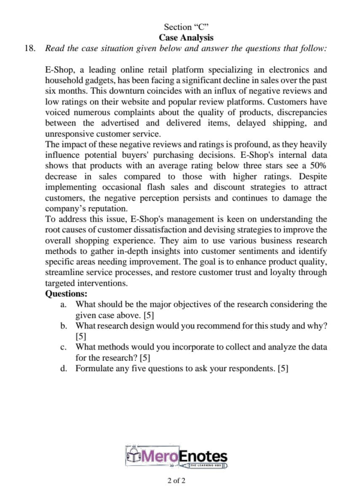 PU BBA BBA-BI BBA-TT BCIS BHCM BHM Business Research Methods Question Paper 