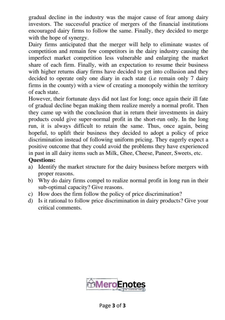 Introductory Macroeconomics Question Paper 2023