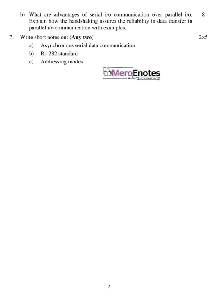 Pokhara University BE Computer Microprocessor Question paper 3rd Semester