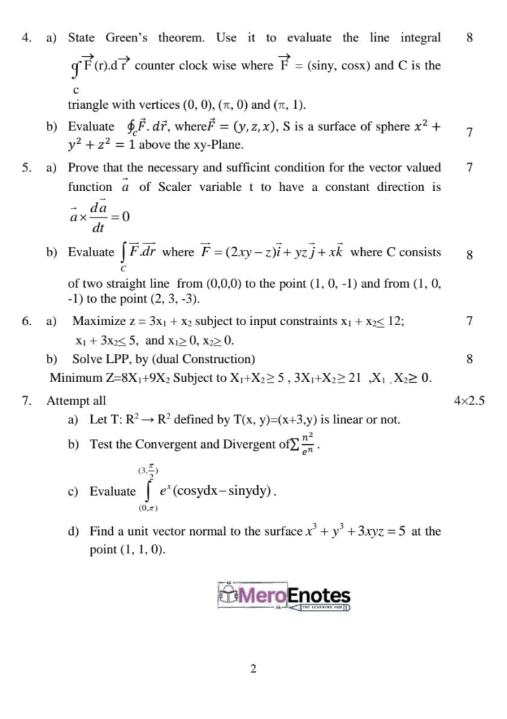 PU BE Computer Engineering Mathematics III Question paper 3rd Sem