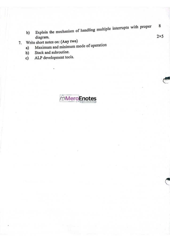 Pokhara University BE Computer Microprocessor Question paper 3rd Semester