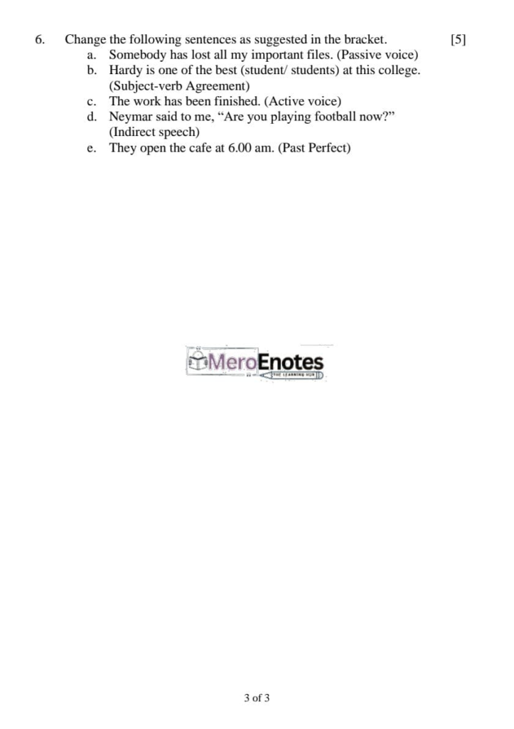 PU BBA Business Communication I Question Paper