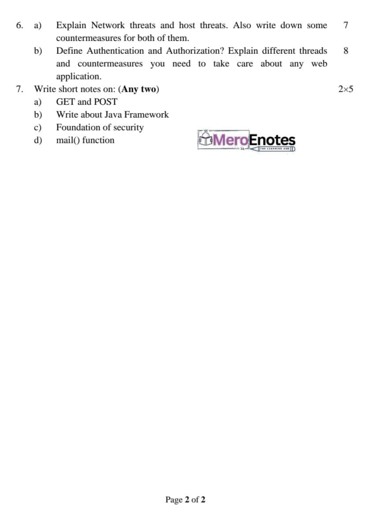 Pokhara University PU BCA Web Technology II Question Paper 6th Semester