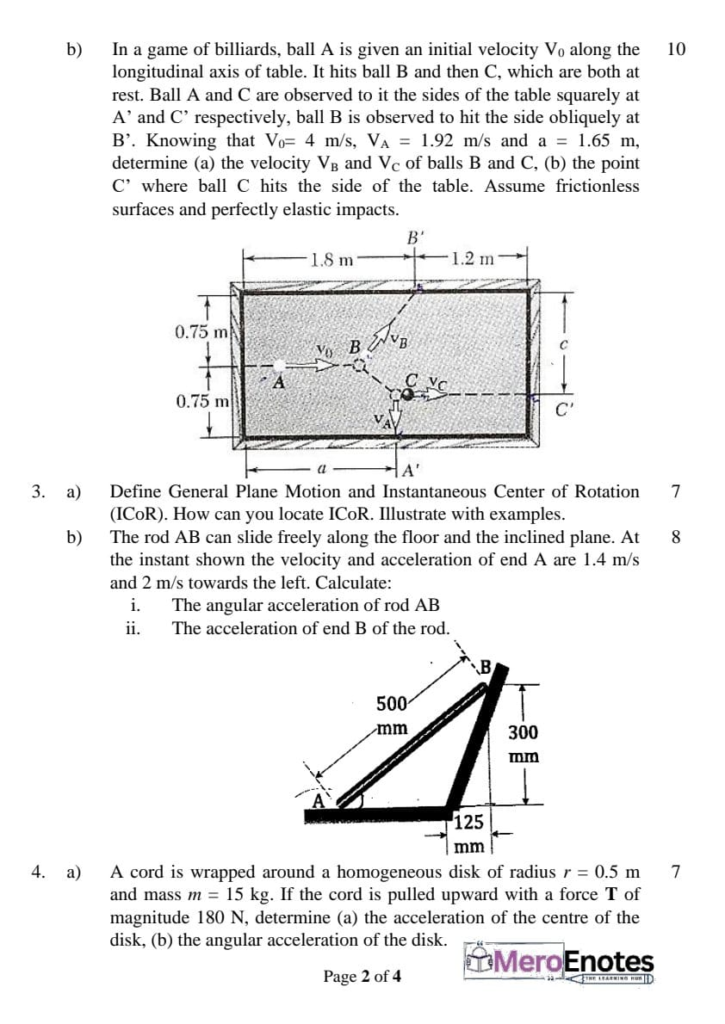 PU BE Civil Applied Mechanics II Question paper 3rd Semester