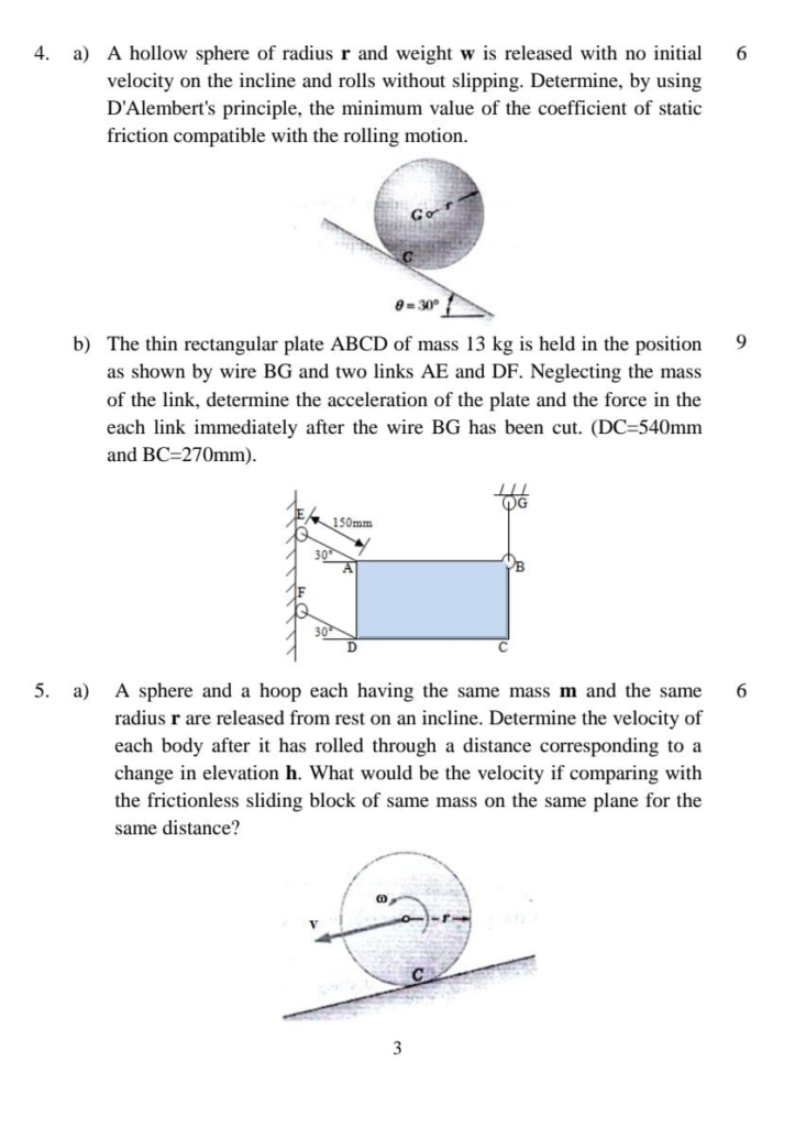 PU BE Civil Applied Mechanics II Question paper 3rd Semester